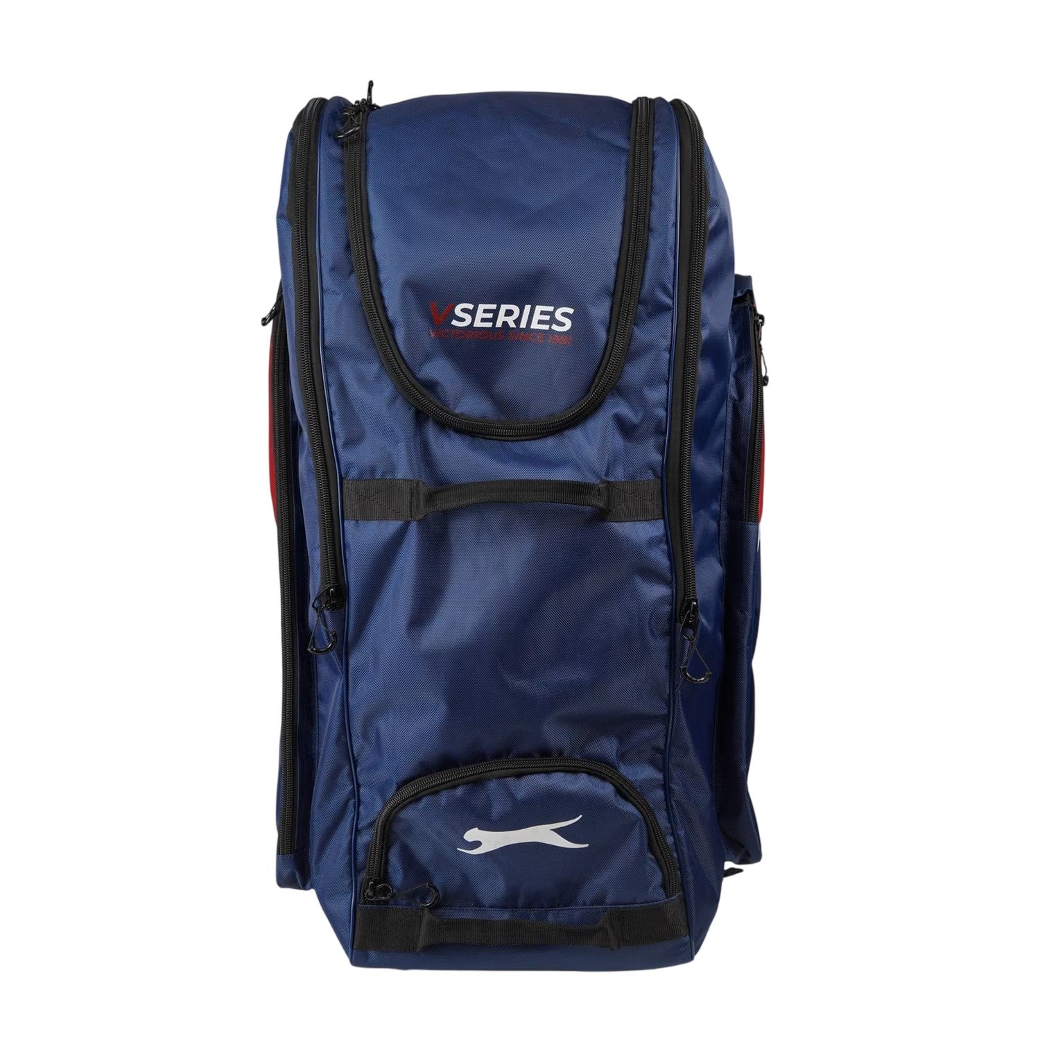 Navy-Red - Front - Slazenger Wheeled Duffel Bag