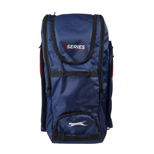 Navy-Red - Front - Slazenger Wheeled Duffel Bag