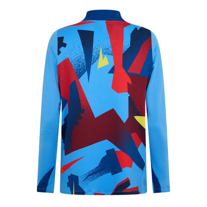 Blue-Yellow - Back - FC Barcelona Mens Pre-Match Nike Sweatshirt