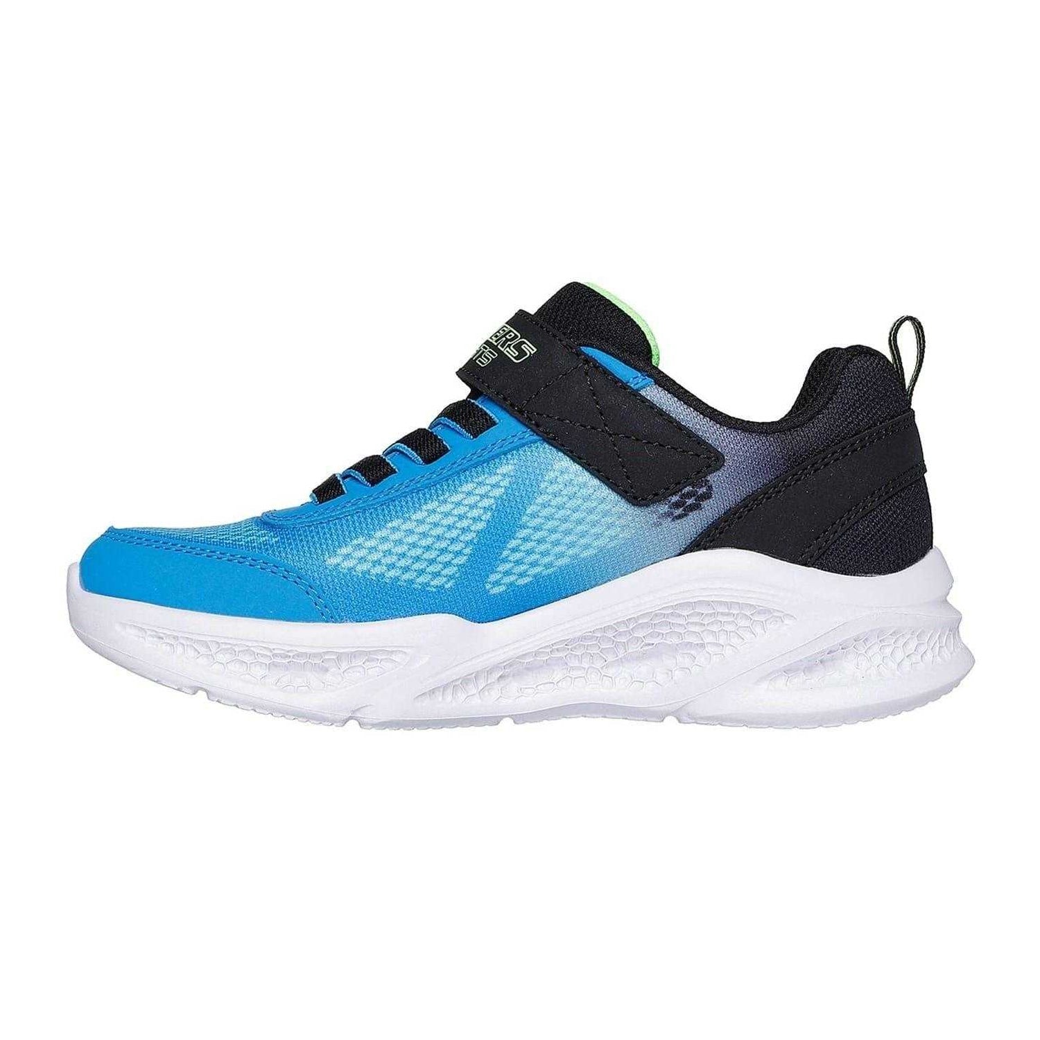 Blue-Black - Back - Skechers Boys S Lights Round Toe Trainers