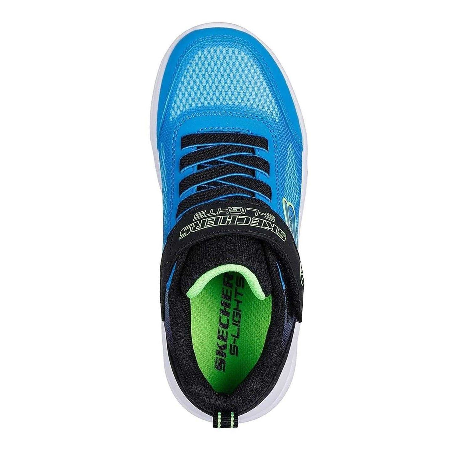 Blue-Black - Lifestyle - Skechers Boys S Lights Round Toe Trainers