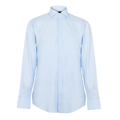 Pastel Blue - Front - Boss Mens Joe Spread Collar Long-Sleeved Shirt