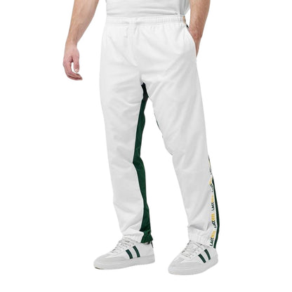 White-Green - Side - Lacoste Mens XH7587 Tracksuit Bottoms