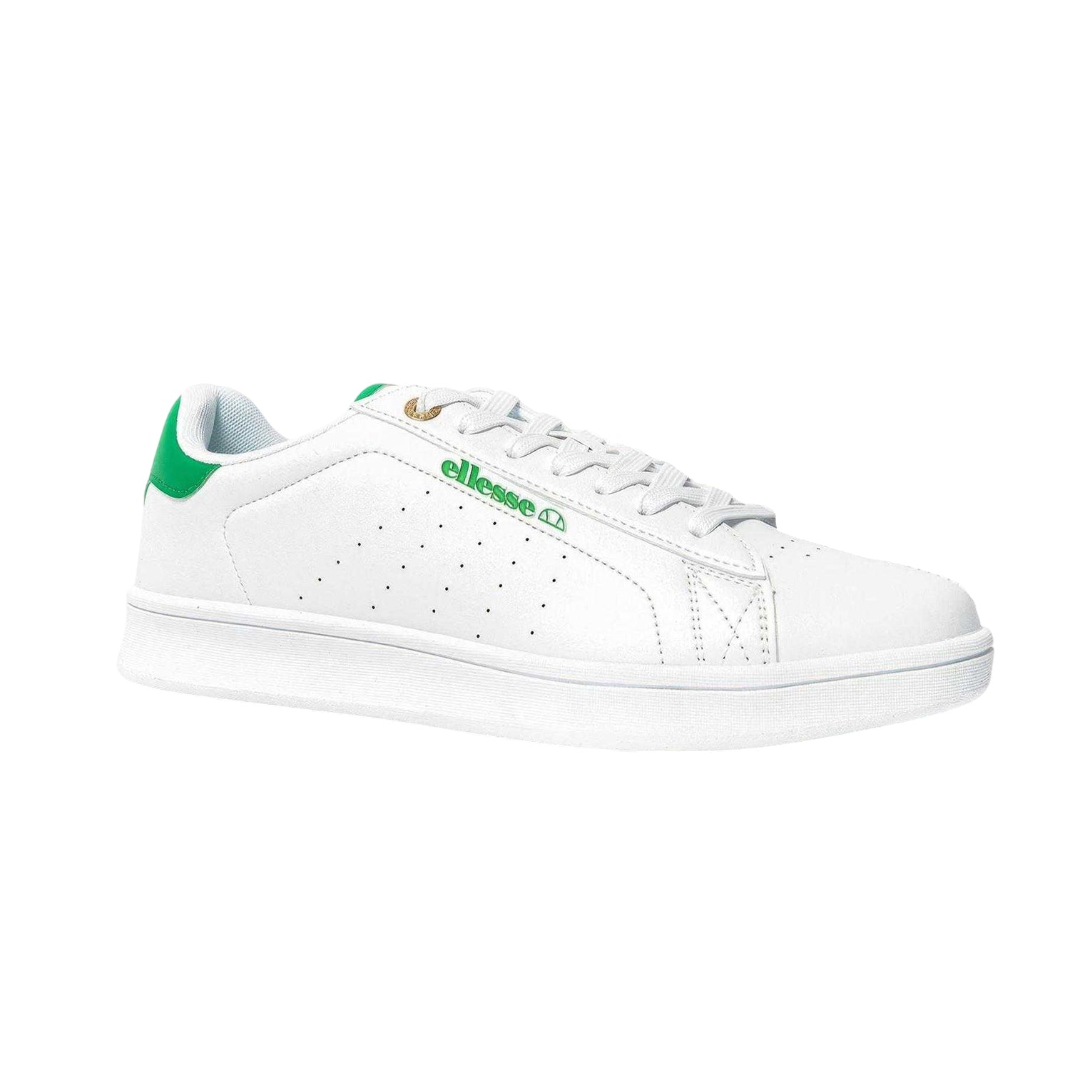 White-Green - Front - Ellesse Mens Logo Cupsole Trainers