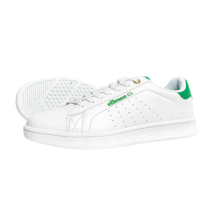 White-Green - Back - Ellesse Mens Logo Cupsole Trainers