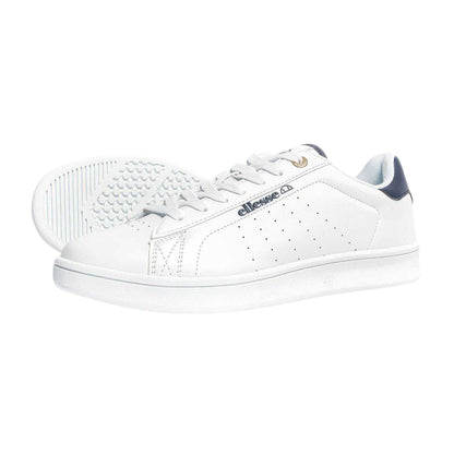 White-Navy - Back - Ellesse Mens Logo Cupsole Trainers