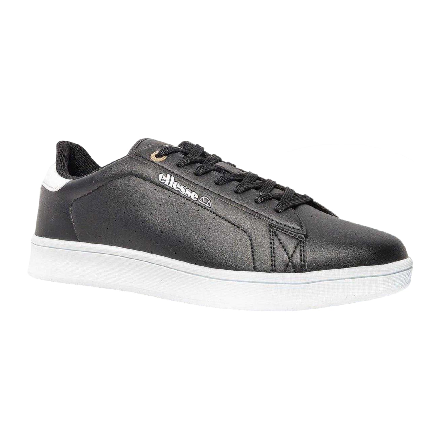 Black-White - Front - Ellesse Mens Logo Cupsole Trainers