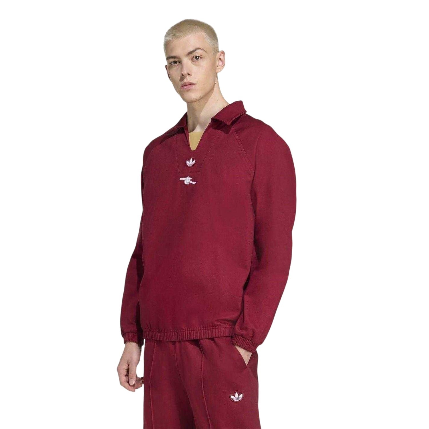 Red - Side - Arsenal Mens Terrace Icons Adidas Sweatshirt