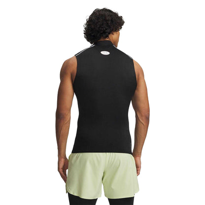 Black - Back - Under Armour Mens Fitted Sleeveless Base Layer Top