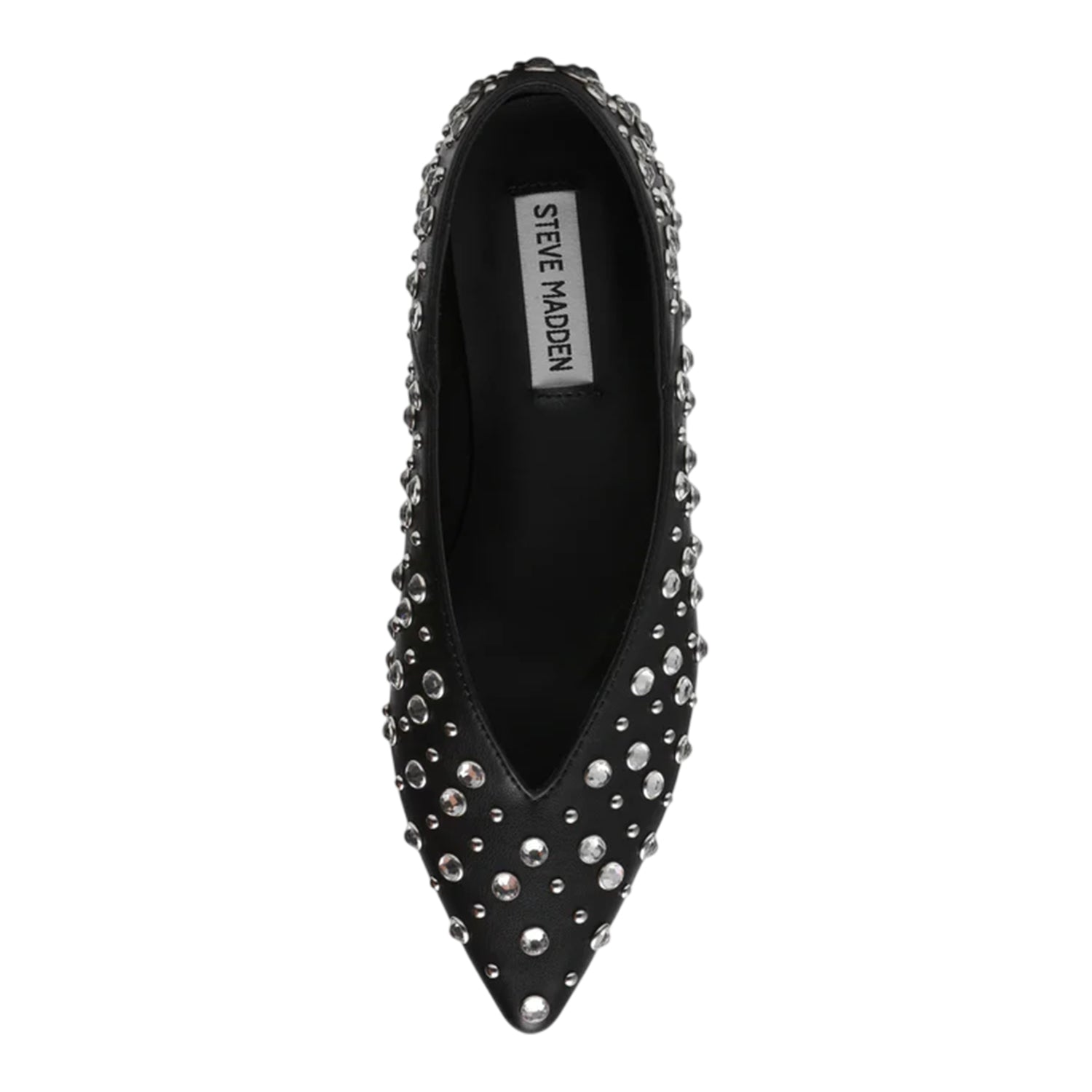 Black - Lifestyle - Steve Madden Womens-Ladies Venecia Novelty Leather Almond Toe Flat Pumps