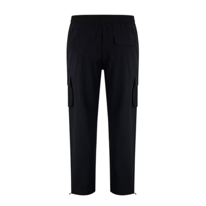 Black - Back - Firetrap Mens Tech Regular Combat Trousers