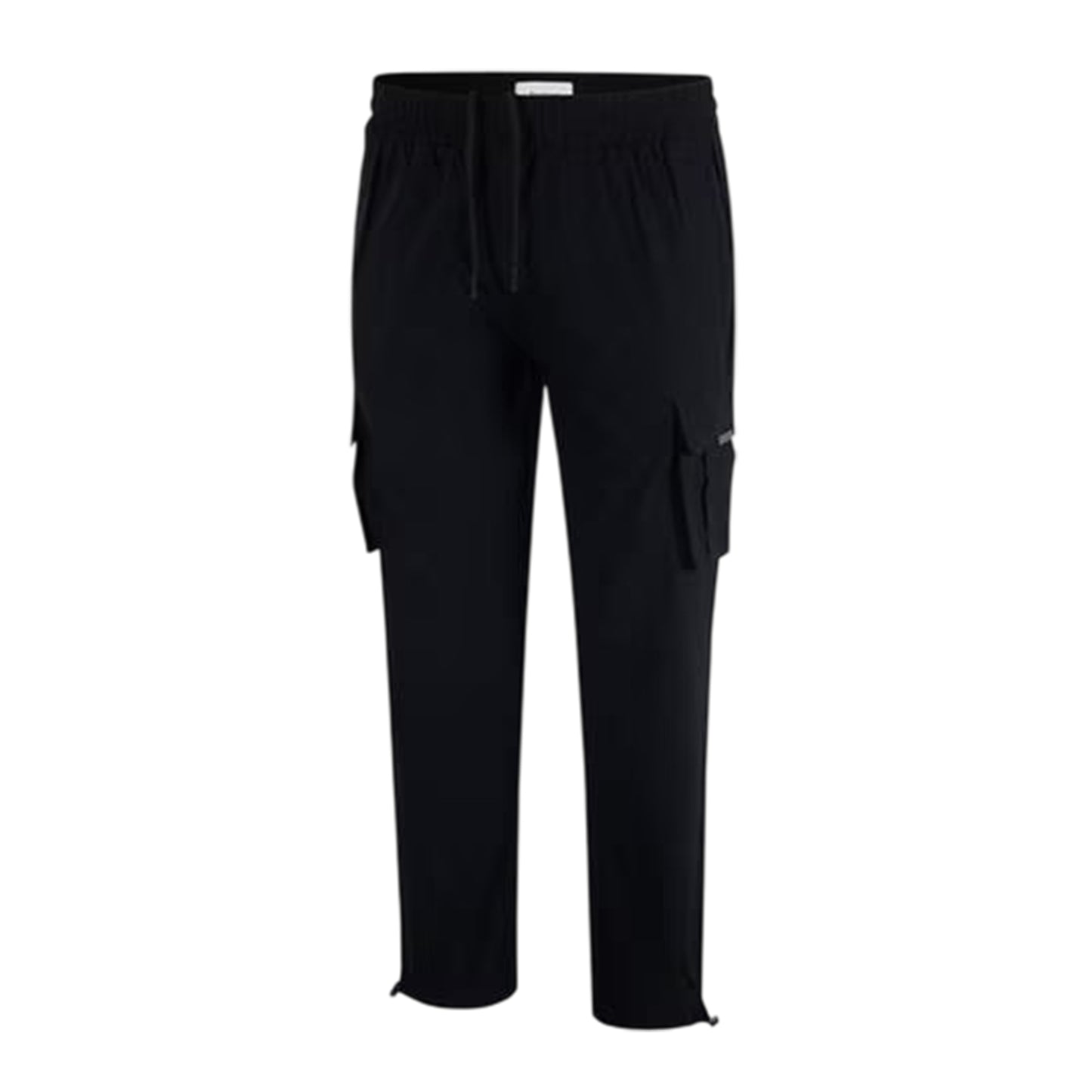 Black - Side - Firetrap Mens Tech Regular Combat Trousers