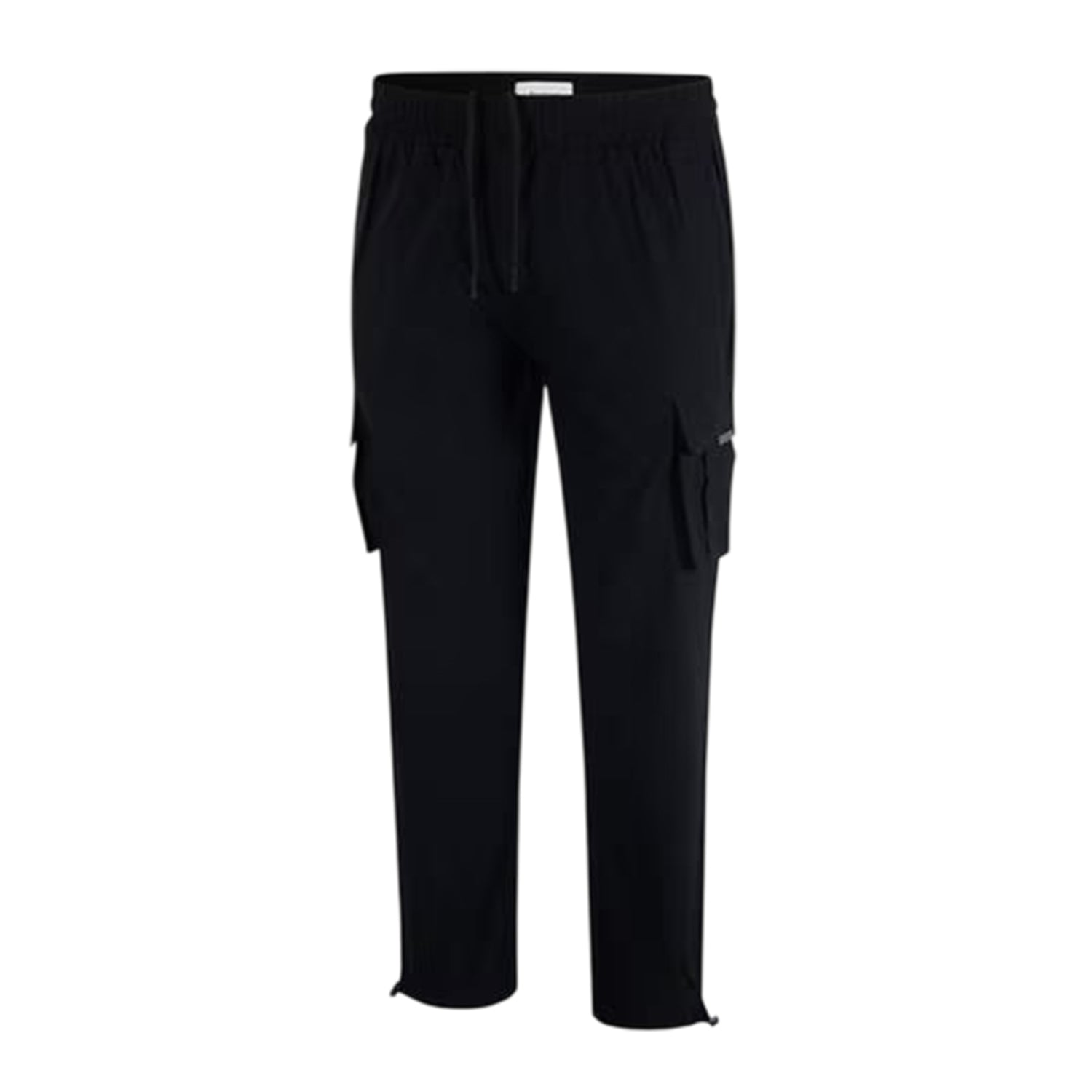 Black - Side - Firetrap Mens Tech Regular Combat Trousers