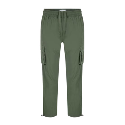Khaki Green - Front - Firetrap Mens Tech Regular Combat Trousers