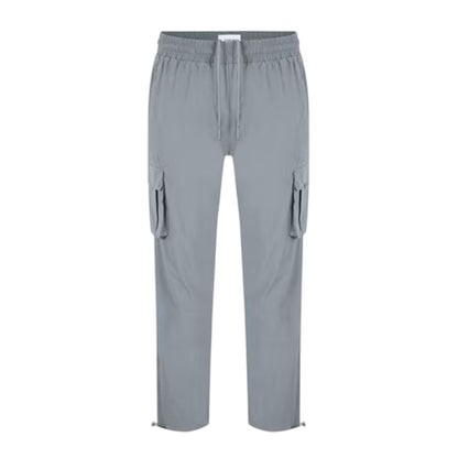 Light Grey - Front - Firetrap Mens Tech Regular Combat Trousers