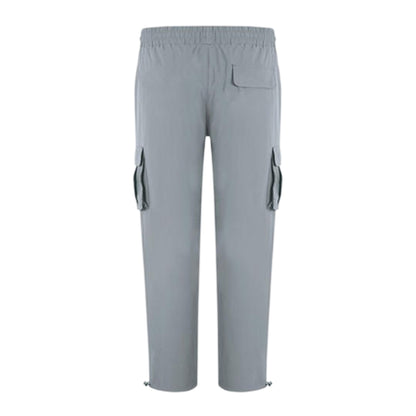 Light Grey - Back - Firetrap Mens Tech Regular Combat Trousers
