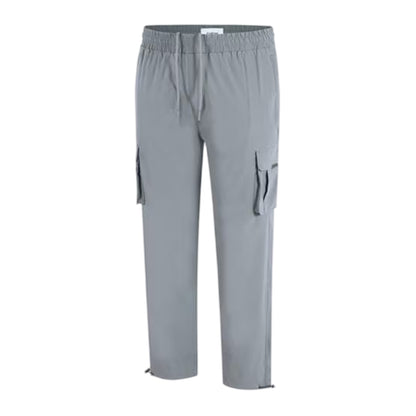 Light Grey - Side - Firetrap Mens Tech Regular Combat Trousers