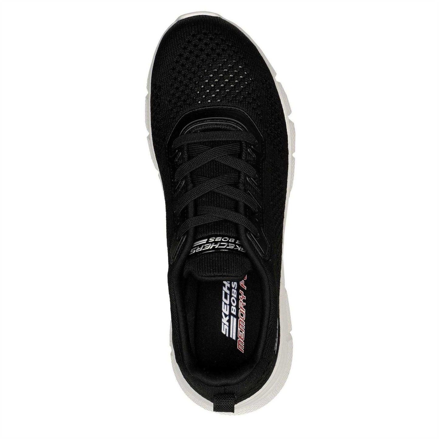 Black - Lifestyle - Skechers Womens-Ladies Bobsbflex Knitted Slip-on Trainers