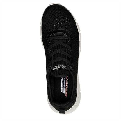 Black - Lifestyle - Skechers Womens-Ladies Bobsbflex Knitted Slip-on Trainers