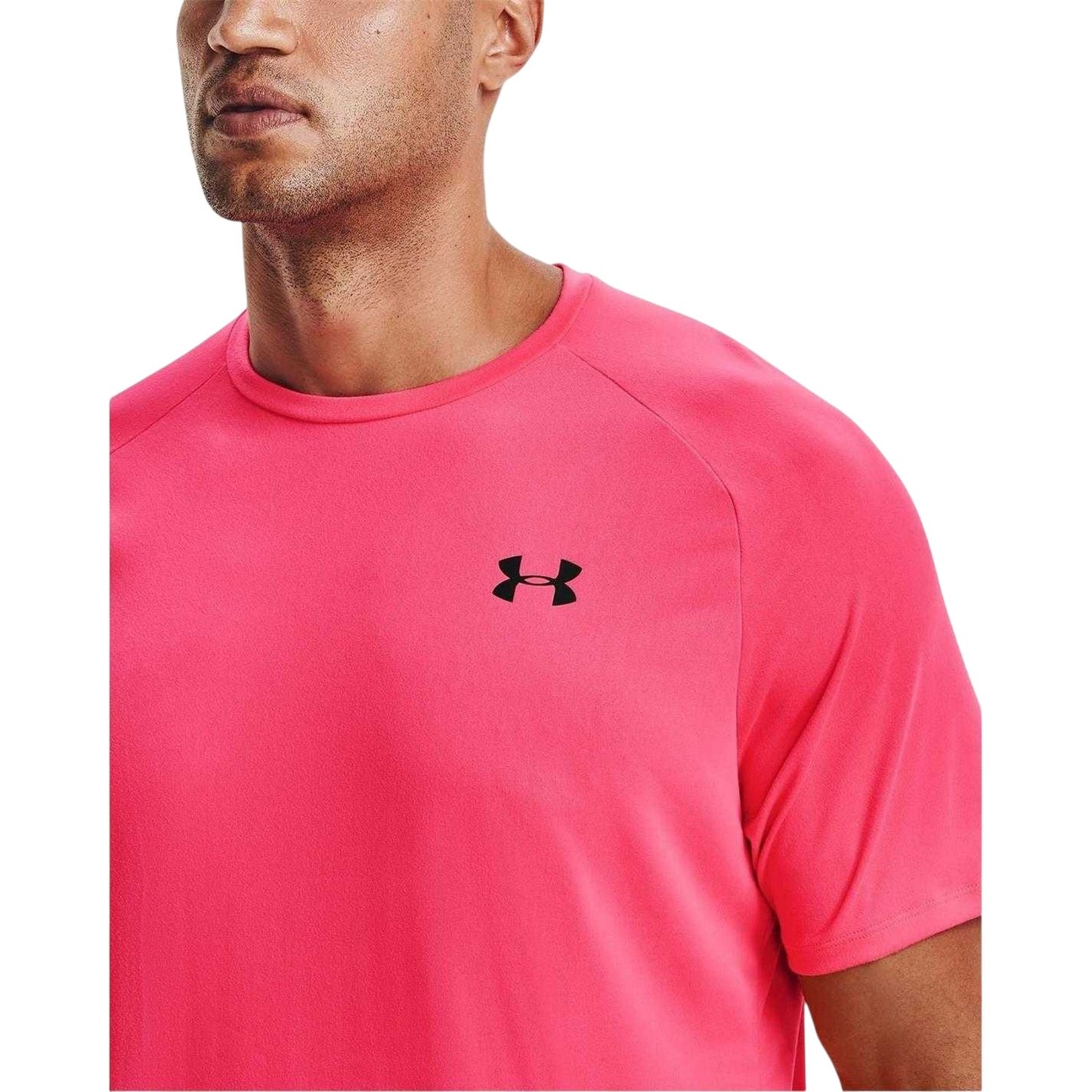 Bright Pink - Side - Under Armour Mens 2.0 T-Shirt