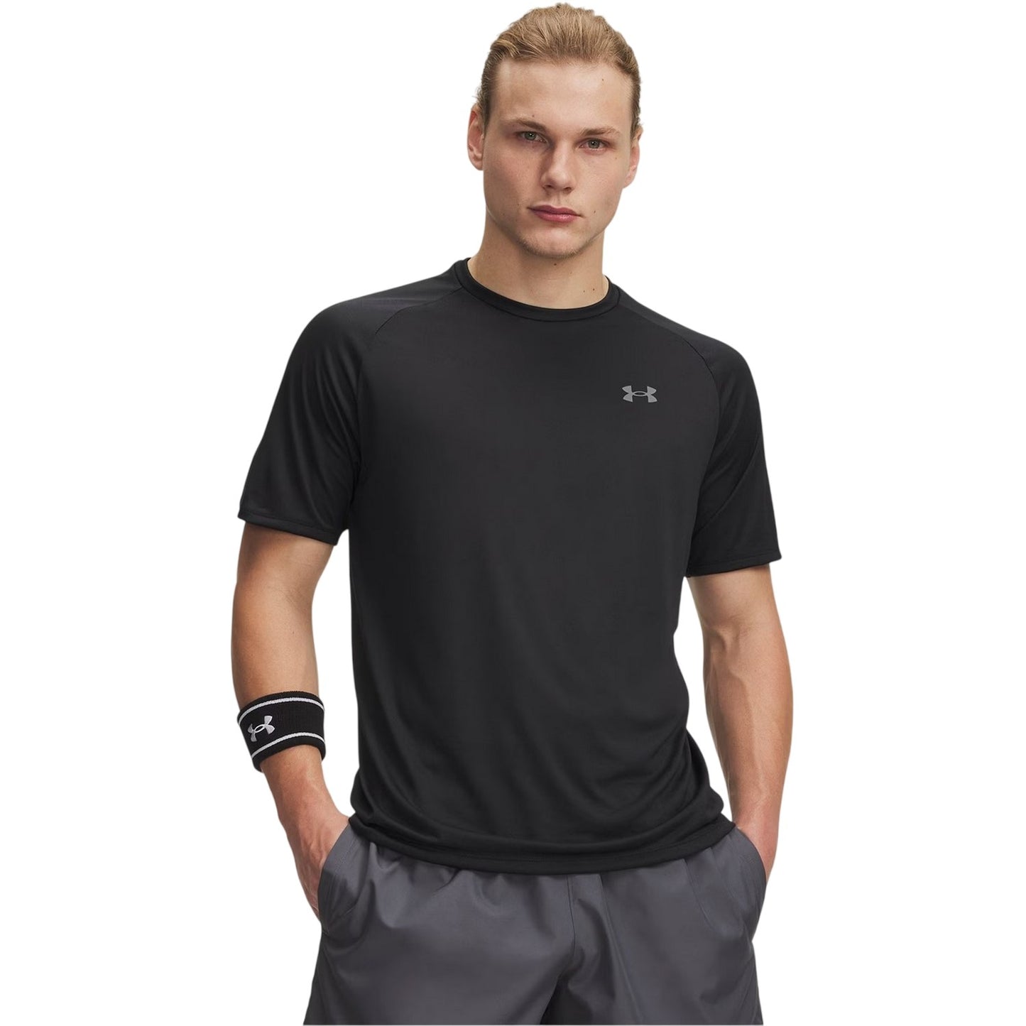 Pitch Black - Side - Under Armour Mens 2.0 T-Shirt