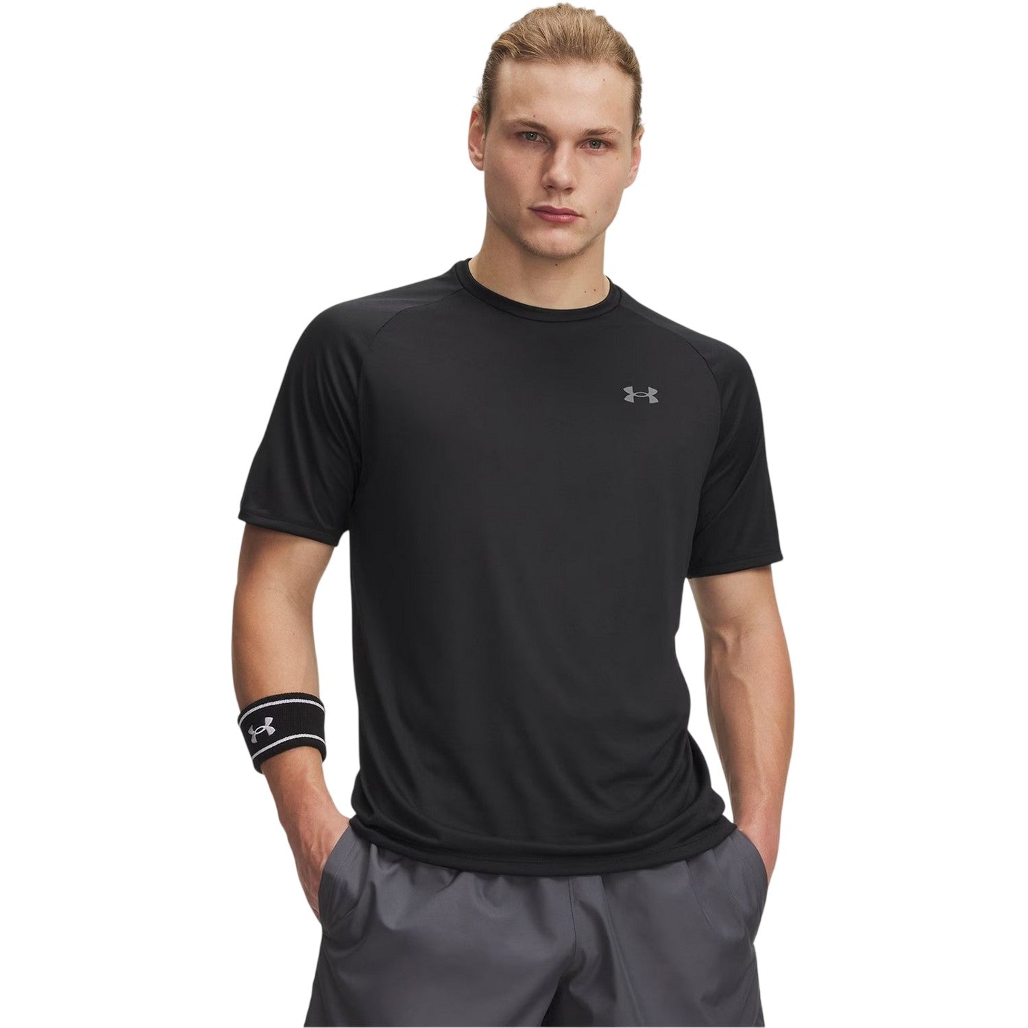 Pitch Black - Side - Under Armour Mens 2.0 T-Shirt