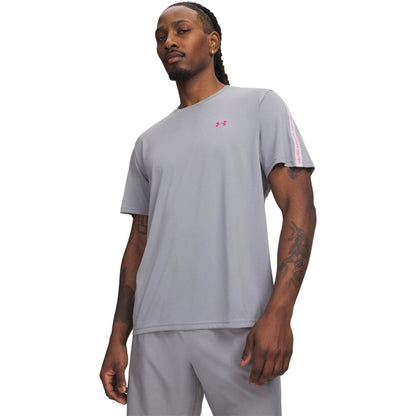 Steel-Pink - Front - Under Armour Mens 2.0 T-Shirt
