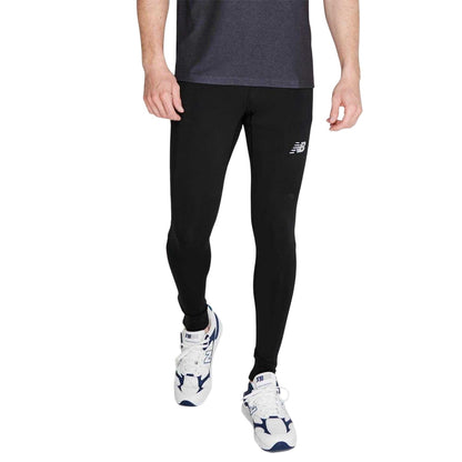 Black - Side - New Balance Mens Balance Logo Running Tights