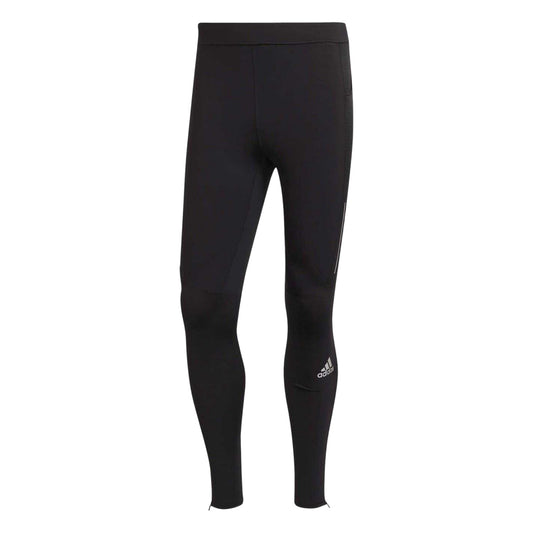 Black - Front - Adidas Mens Own The Run Running Tights