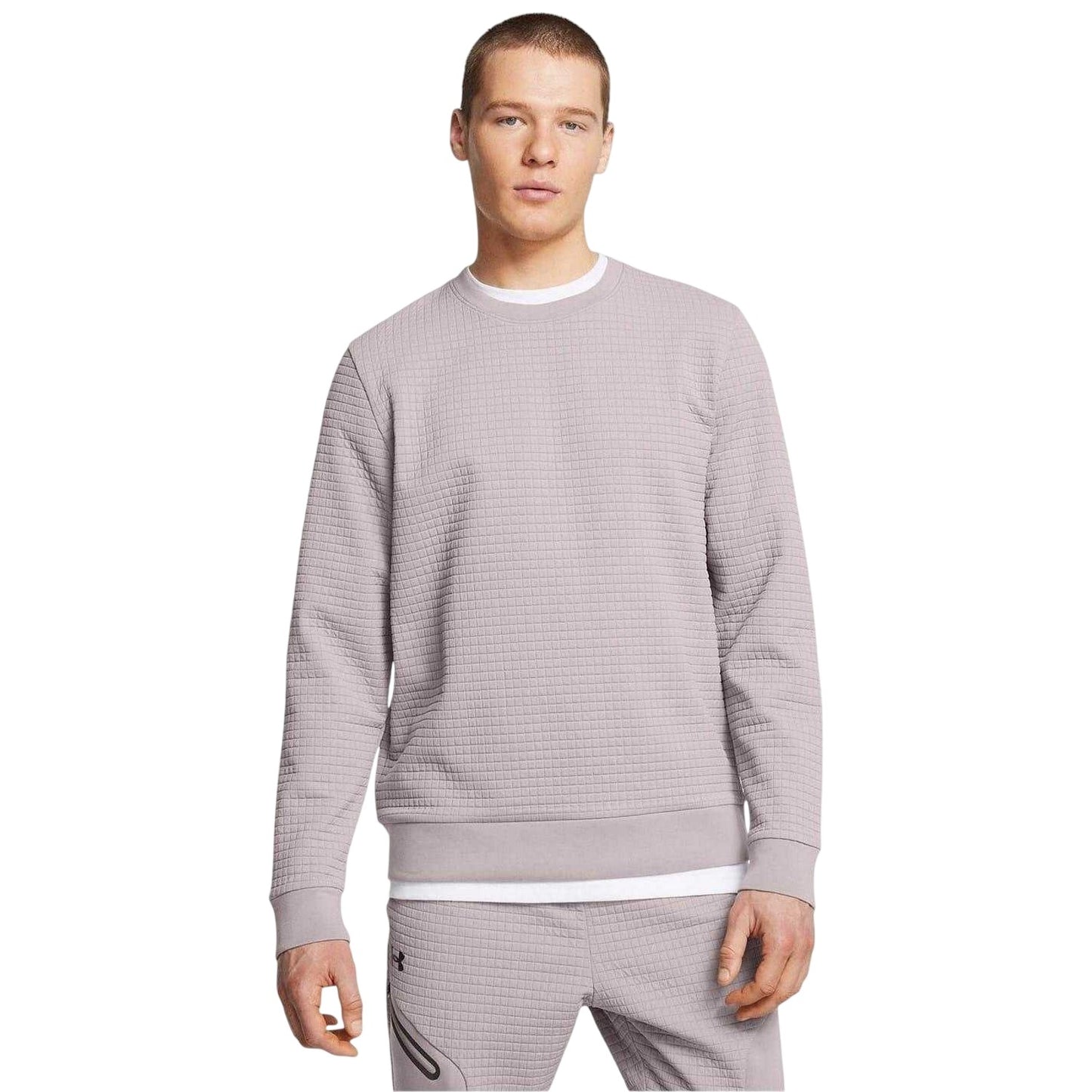 Grey - Side - Under Armour Mens Square Sweater Top