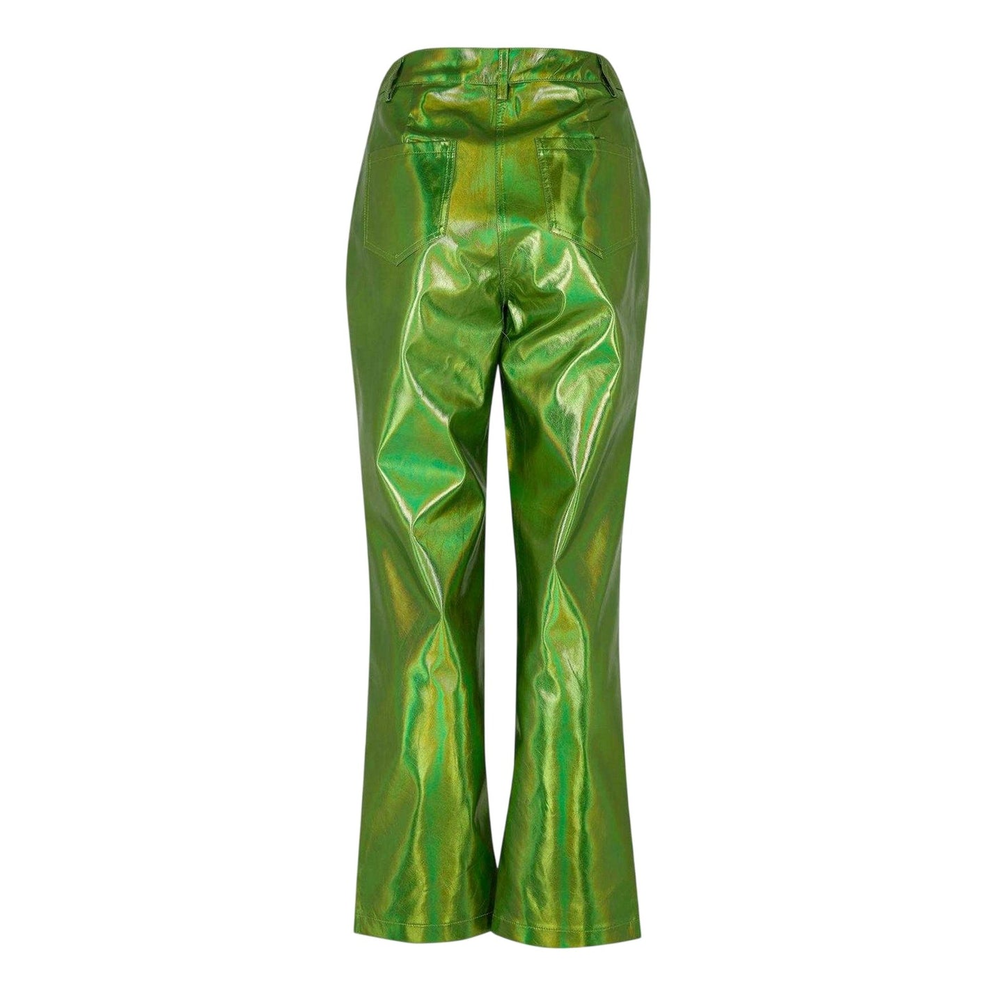Green Metallic - Back - AmyLynn Womens-Ladies Lupe Metallic Trousers