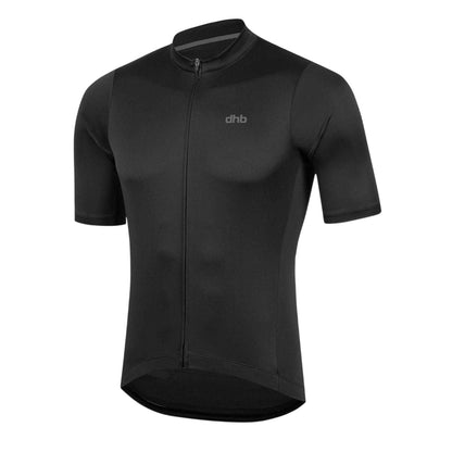 Black - Side - dhb Mens Blok Classic Logo Cycling Jersey