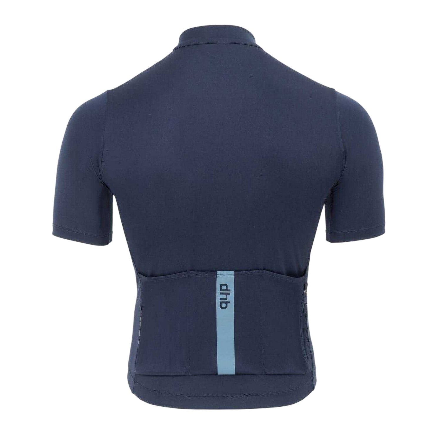 Navy - Back - dhb Mens Blok Classic Logo Cycling Jersey