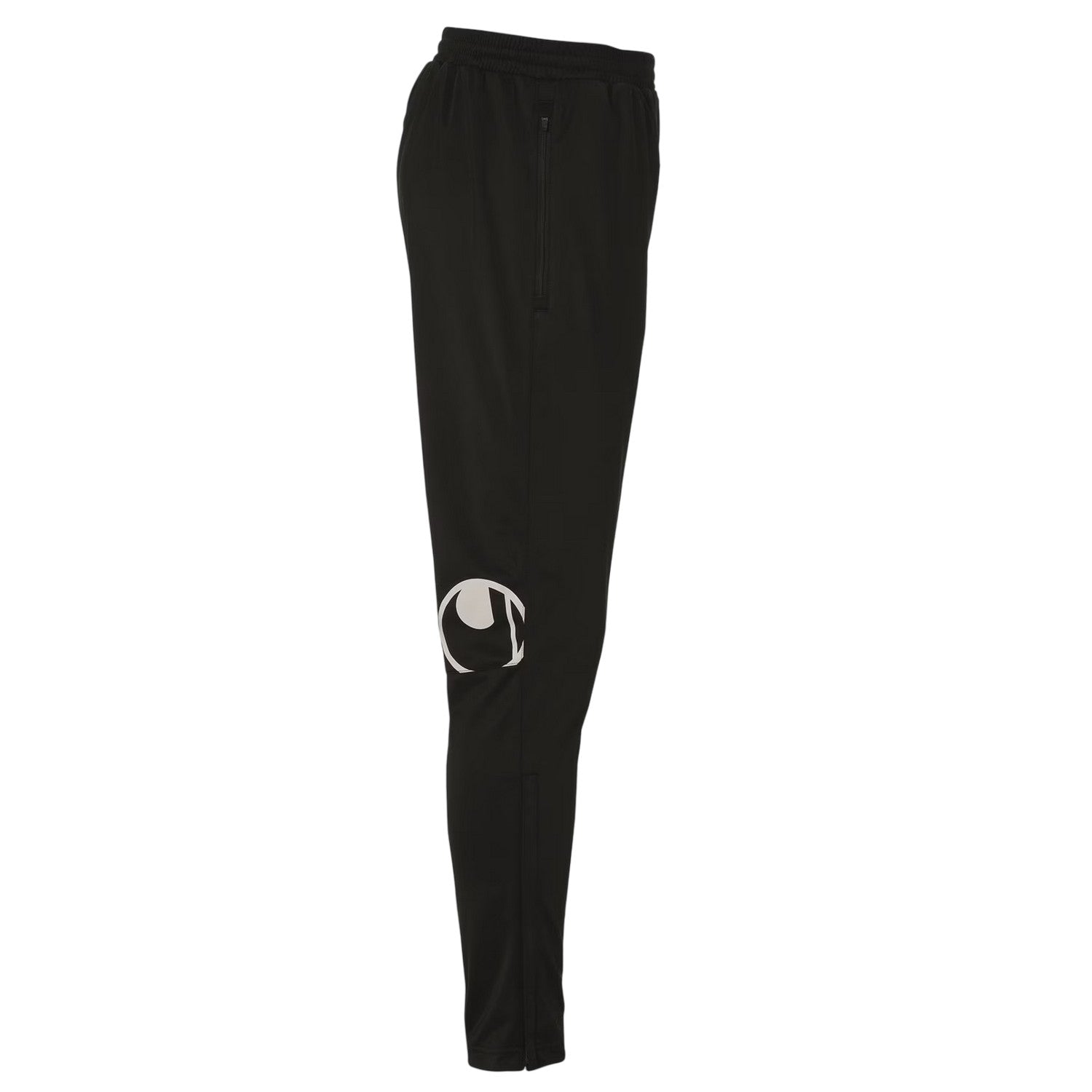 Black-White - Side - UHL Sport Mens Score Slim Running Trousers