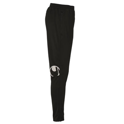 Black-White - Side - UHL Sport Mens Score Slim Running Trousers