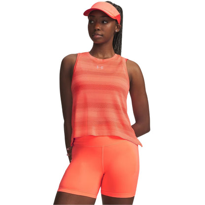 Tangerine - Front - Under Armour Womens-Ladies Velociti Fitted Sleeveless Vest Top