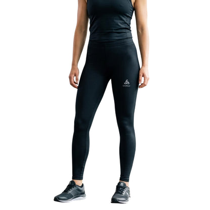 Black - Side - Odlo Womens-Ladies Active Leggings