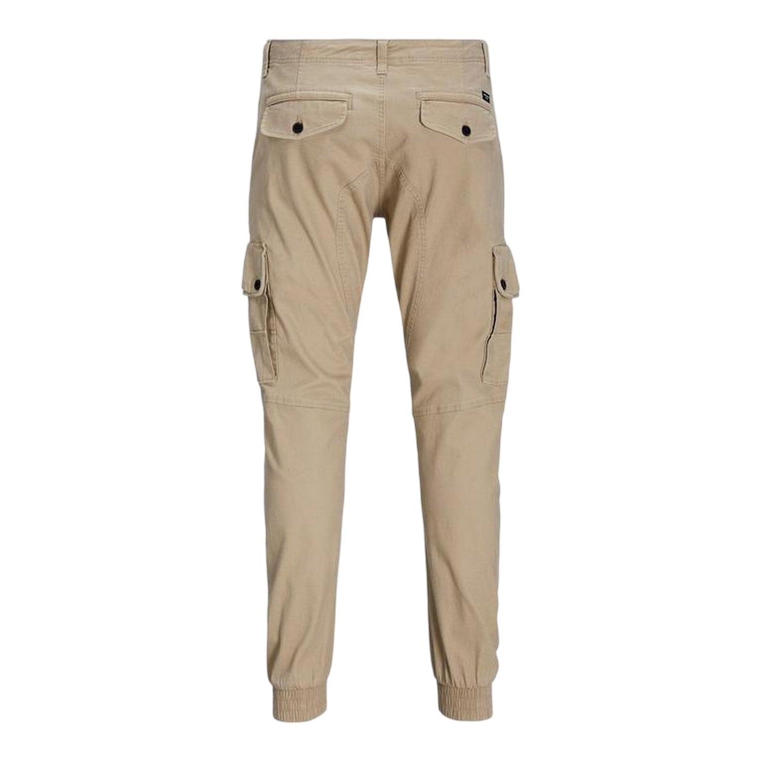 White Pepper - Back - Jack And Jones Mens Cuffed Cargo Trousers