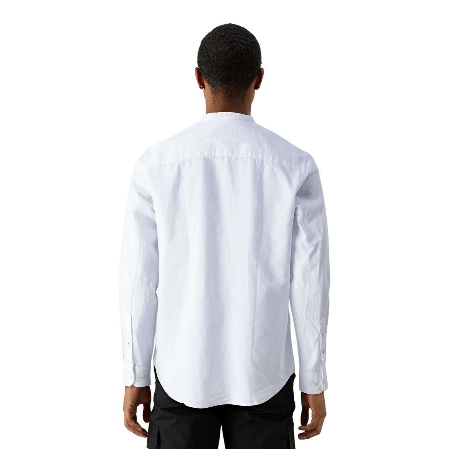 White - Back - Jack And Jones Mens Regular Long-Sleeved Shirt