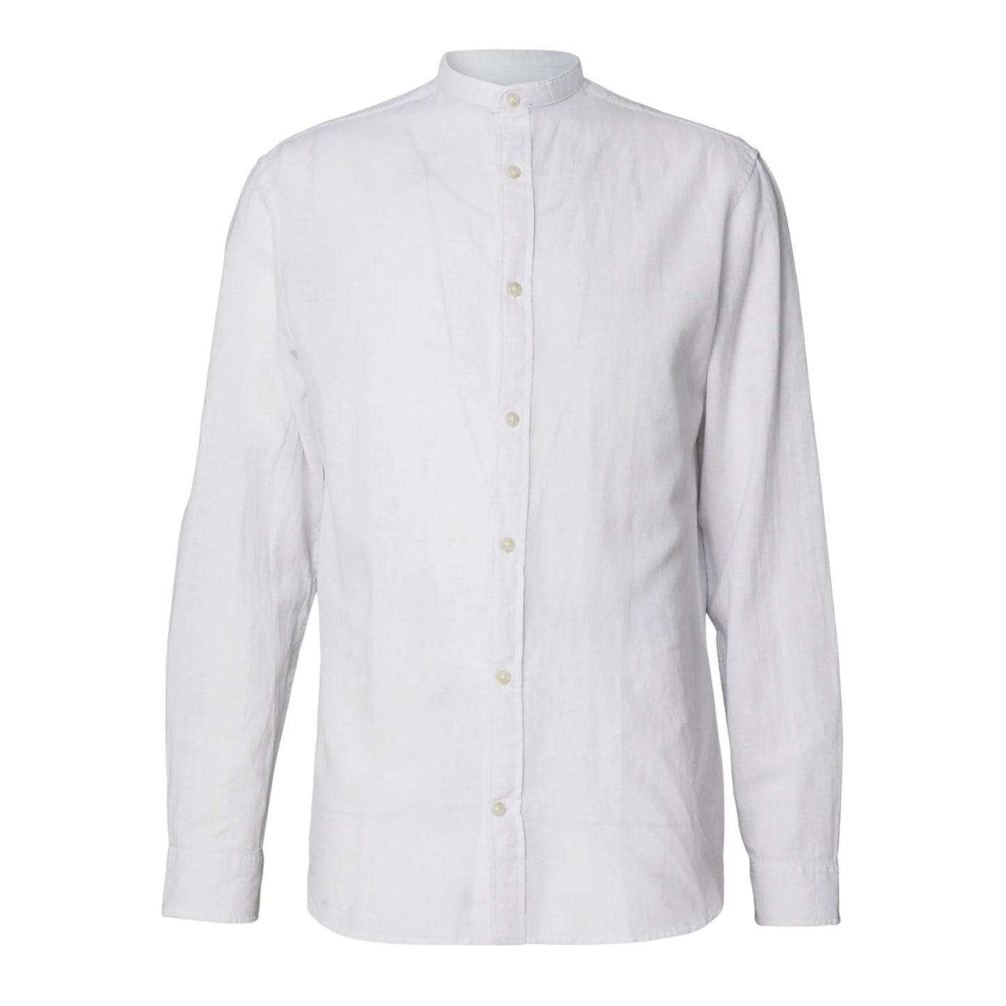 White - Front - Jack And Jones Mens Regular Long-Sleeved Shirt