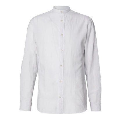 White - Front - Jack And Jones Mens Regular Long-Sleeved Shirt