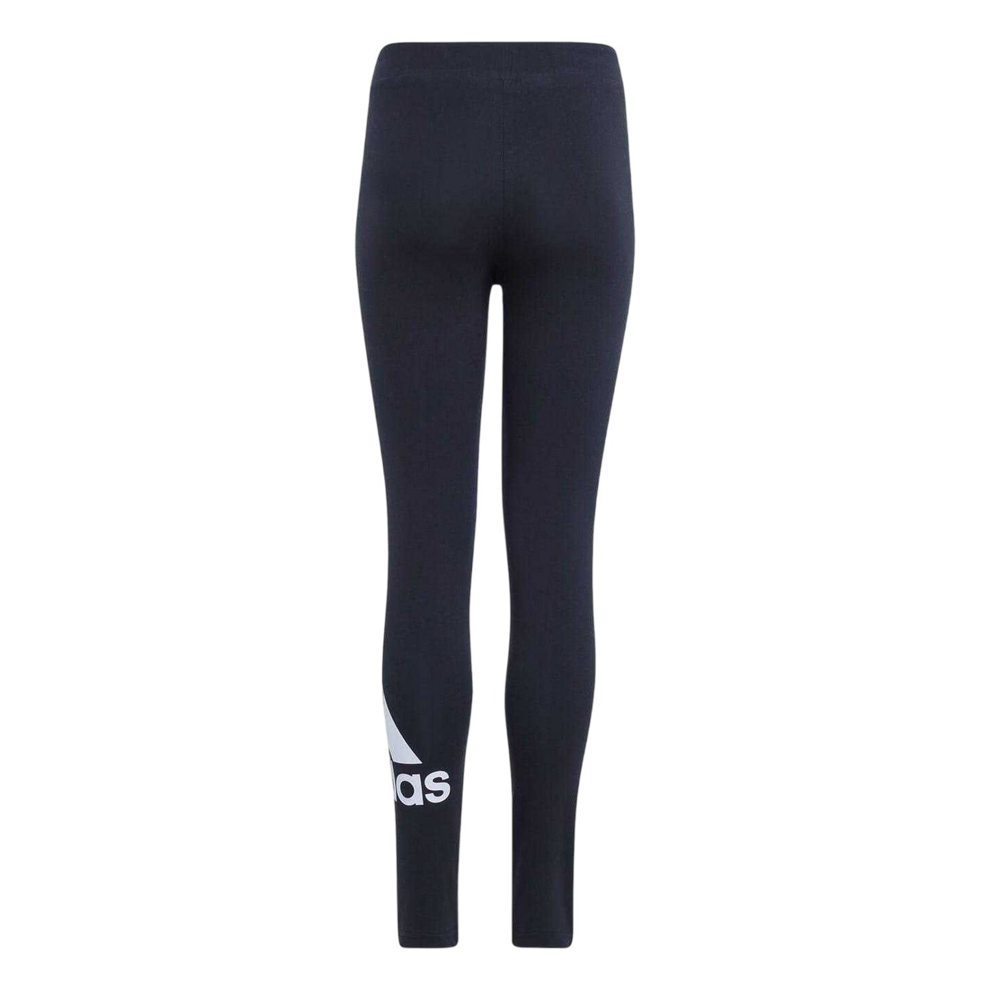 Black-White - Back - Adidas Childrens-Kids Essentials Big Logo Leggings
