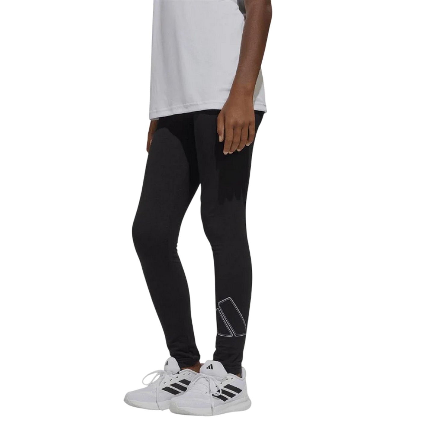 Black - Side - Adidas Childrens-Kids Leggings