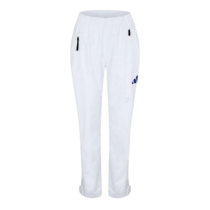 White - Front - Adidas Mens Running Trousers
