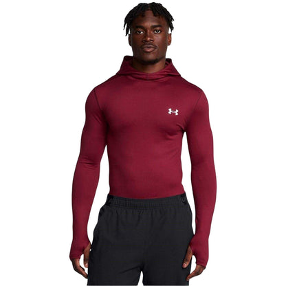 Red - Side - Under Armour Mens Long-Sleeved Hoodie