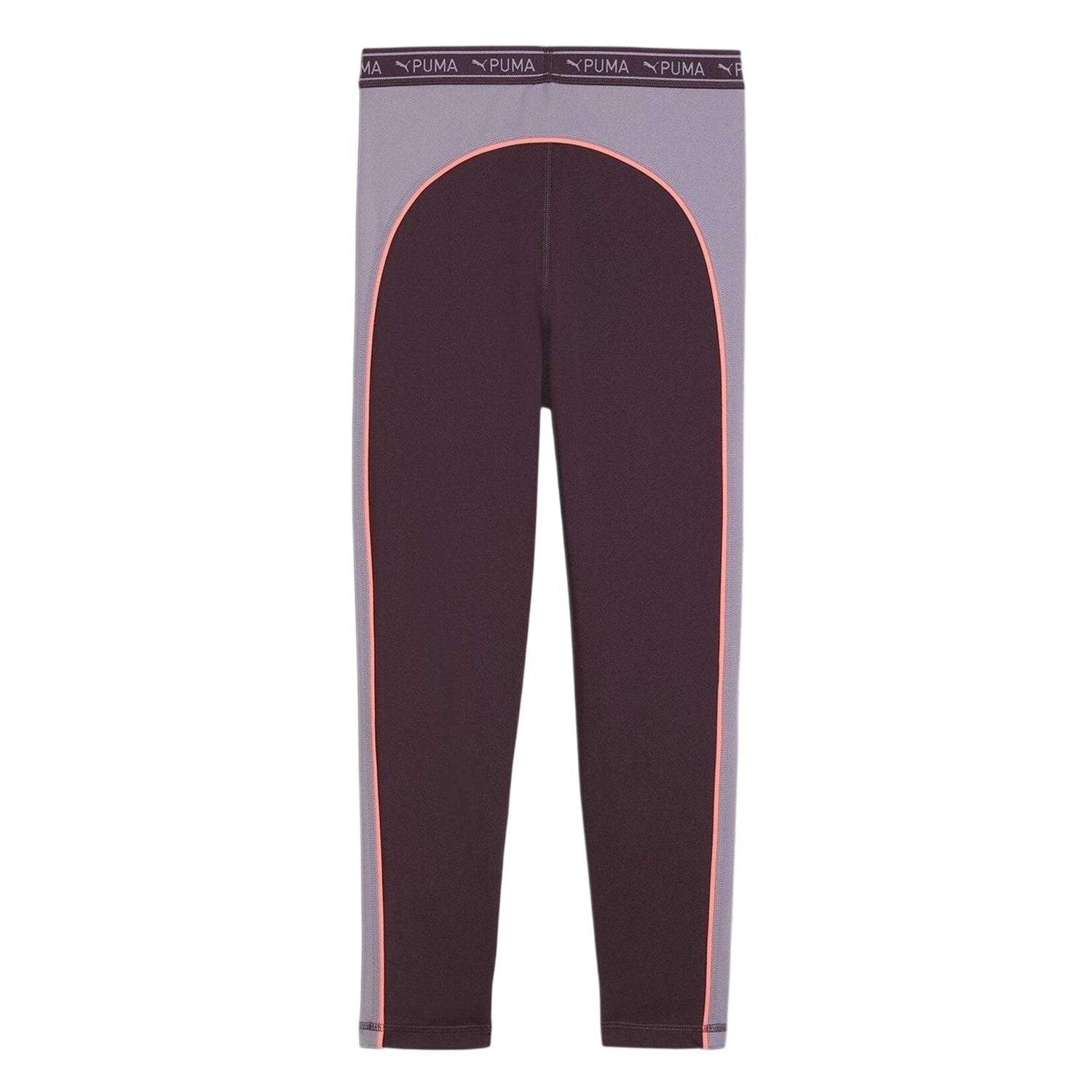 Plum Purple - Back - Puma Childrens-Kids Two Tone Sport 7-8 Leggings