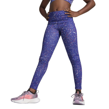 Lapis Blue - Side - Puma Childrens-Kids Splatter Fitted Sport Leggings