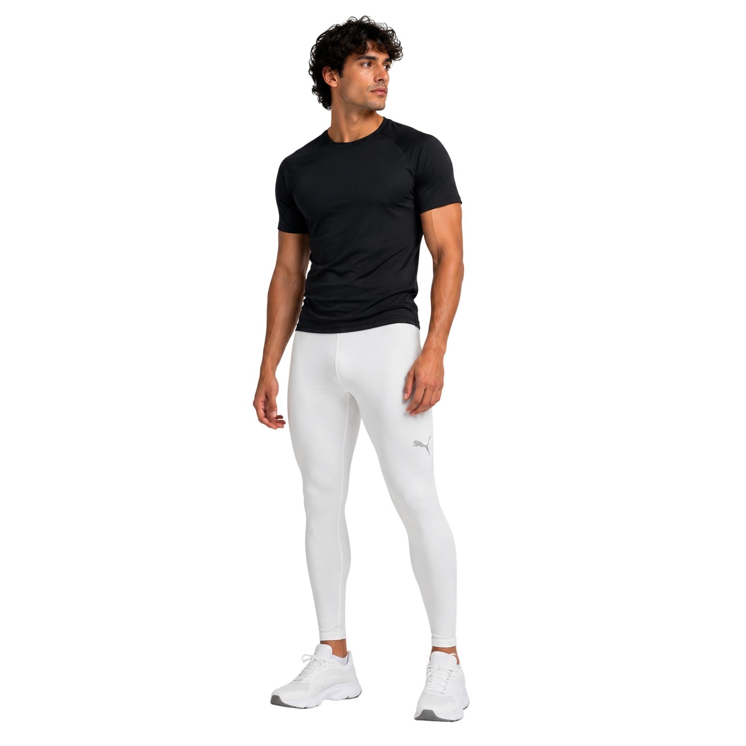 Puma White - Side - Puma Mens Liga Base Layer Leggings