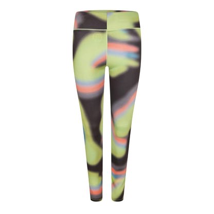 Black-Green - Front - Diadora Womens-Ladies Shaping Workout Leggings