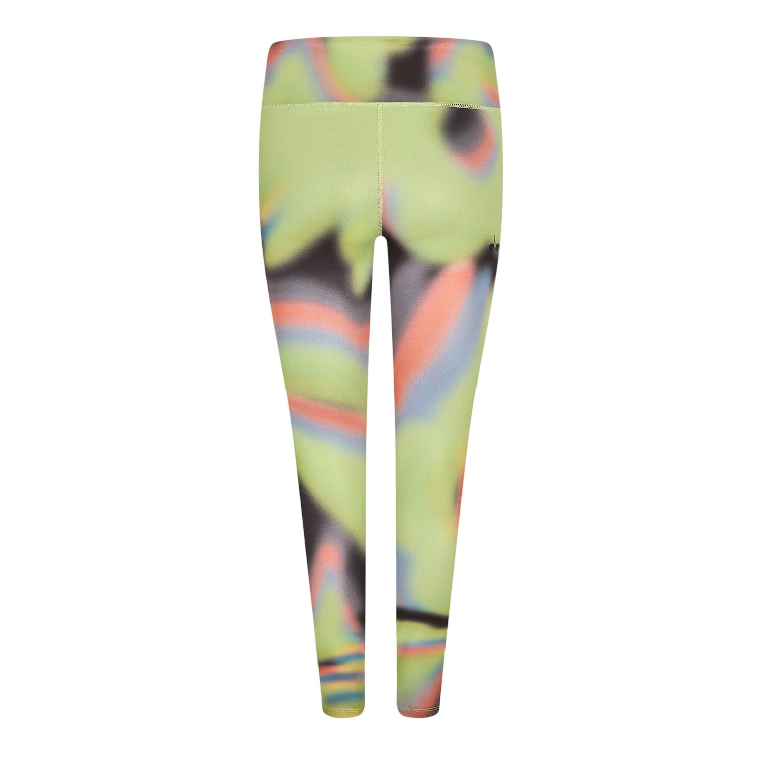 Black-Green - Back - Diadora Womens-Ladies Shaping Workout Leggings
